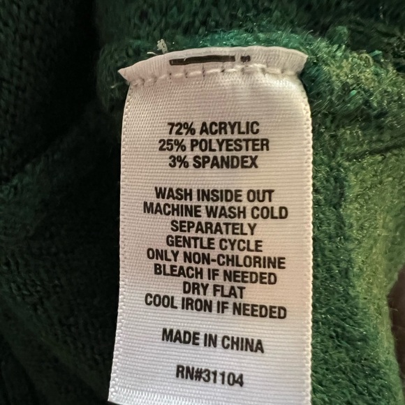 Crown & Ivy Button Shoulder Green Pullover Sweater Size XXL 20 - Picture 9 of 9